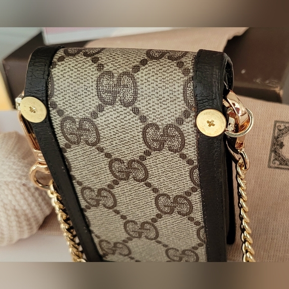 SOLD Gucci Card Case Wallet Micro Crossbody Customized Vintage - Picture 9 of 16
